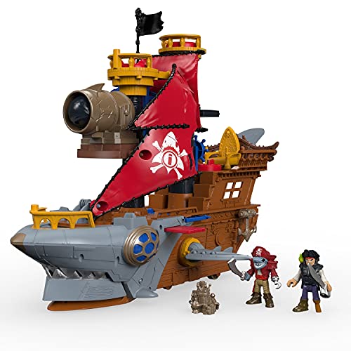 Imaginext Caribe Barco Pirata Tiburón, Multicolor (Mattel DHH61)