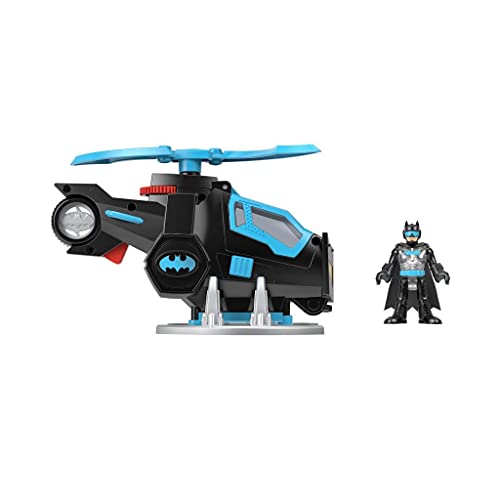 Imaginext DC Batcóptero Helicóptero de juguete con figura de Batman, regalo para niños +3 años (Mattel GYC72)