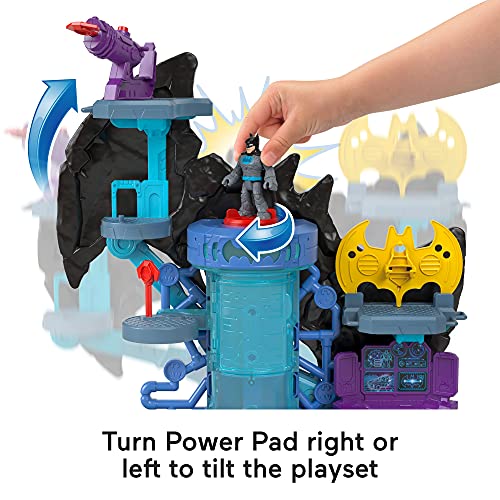 Imaginext DC Batcueva Bat Tech Casa de juguete con luces y sonidos para figuras, incluye 1 muñeco de Batman (Mattel GYV24)