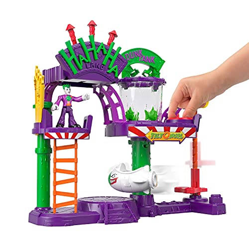 Imaginext - DC Super Friends Batman Fábrica de risas del Joker Juguetes niños +3 años (Mattel GBL26)