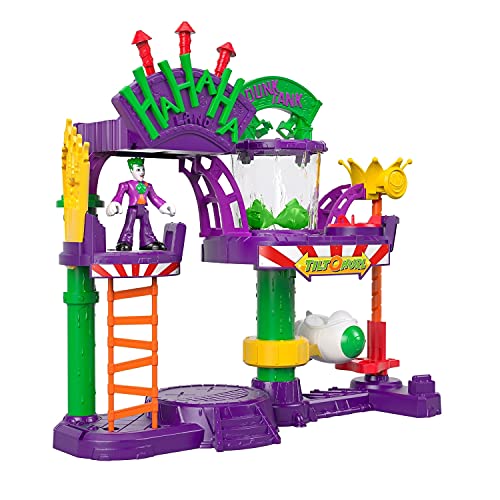 Imaginext - DC Super Friends Batman Fábrica de risas del Joker Juguetes niños +3 años (Mattel GBL26)