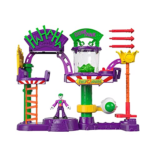 Imaginext - DC Super Friends Batman Fábrica de risas del Joker Juguetes niños +3 años (Mattel GBL26)