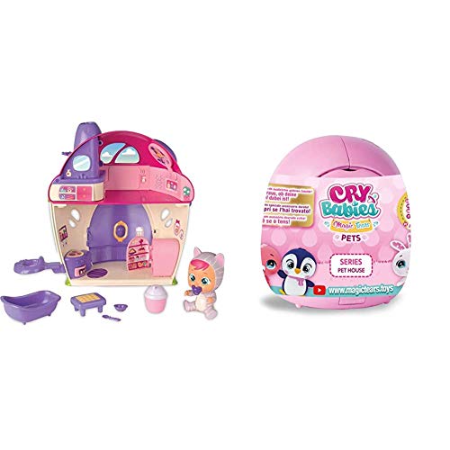 IMC Toys - Bebés Llorones Lágrimas Mágicas La Mega casa de Katie (97940) + Bebés Llorones Lágrimas Mágicas- Pet S House, Colores Surtidos, Talla Única 91085IMBEV