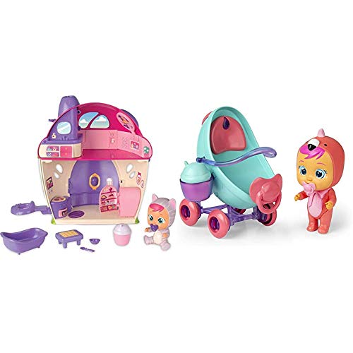 IMC Toys - Bebés Llorones Lágrimas Mágicas La Mega casa de Katie (97940) + Toys - Bebés Llorones Lágrimas Mágicas, Coche de Fancy (97957)