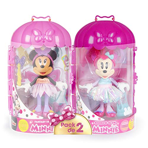 IMC Toys - Pack de 2 Minnie Fashionista Kawaii Unicornio & Fée-186279-Disney, 186279