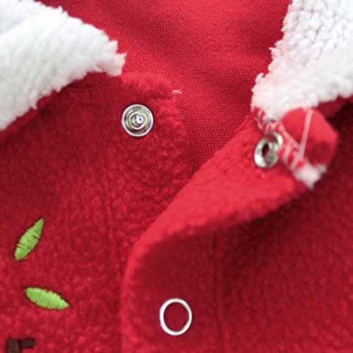 inhzoy Disfraz de Mamá Noel para Bebé Niña Vestido de Santa Navidad Manga Larga Traje Navideño con Pants Sombrero Copslay Christmas 9-24 Meses Rojo 18-24 Meses