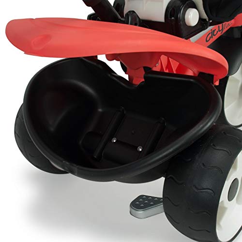 INJUSA - 8 Triciclo City Max para Bebés desde los 6 Meses con Mango para Control Parental de Dirección, color rojo (3271)