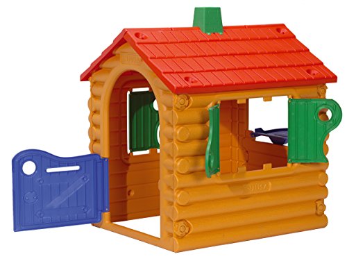 INJUSA - Casa de Juguete The Hut Multicolor Recomendada a Niños +2 Años con 1 Puerta de Acceso 3 Ventanas y Mostrador Exterior