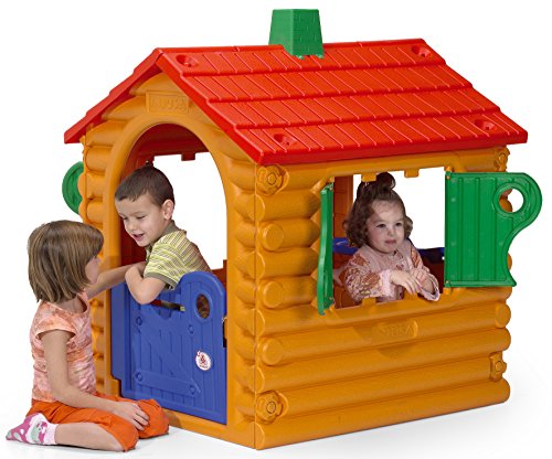 INJUSA - Casa de Juguete The Hut Multicolor Recomendada a Niños +2 Años con 1 Puerta de Acceso 3 Ventanas y Mostrador Exterior