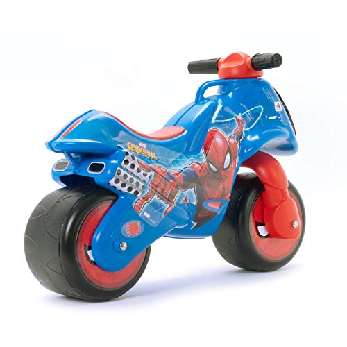 INJUSA - Marvel Moto Correpasillos Neox Spiderman para Bebés de 18 Meses con Decoración Permanente IML y Asa de Transporte, color azul y rojo, 27.7 x 21.1 x 19.3 (19060)