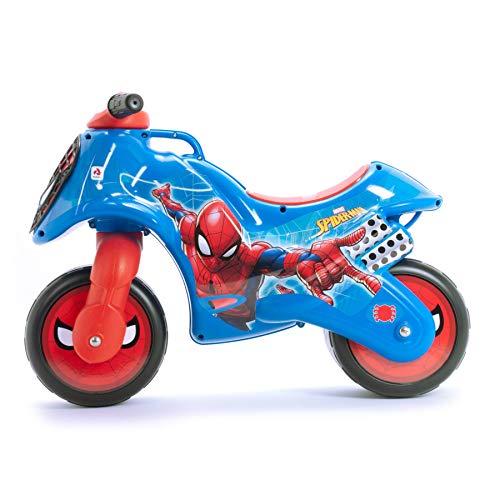 INJUSA - Marvel Moto Correpasillos Neox Spiderman para Bebés de 18 Meses con Decoración Permanente IML y Asa de Transporte, color azul y rojo, 27.7 x 21.1 x 19.3 (19060)