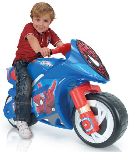 INJUSA - Moto Correpasillos Wind Spiderman XL con Licencia Oficial de Marca Recomendado para Niños +3 Años con Ruedas Anchas y Asa de Transporte