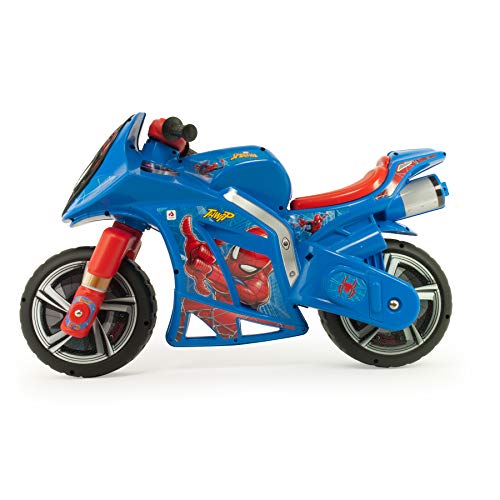 INJUSA - Moto Correpasillos Wind Spiderman XL con Licencia Oficial de Marca Recomendado para Niños +3 Años con Ruedas Anchas y Asa de Transporte