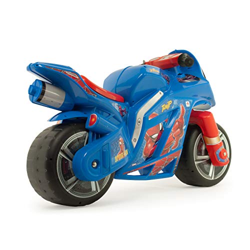 INJUSA - Moto Correpasillos Wind Spiderman XL con Licencia Oficial de Marca Recomendado para Niños +3 Años con Ruedas Anchas y Asa de Transporte