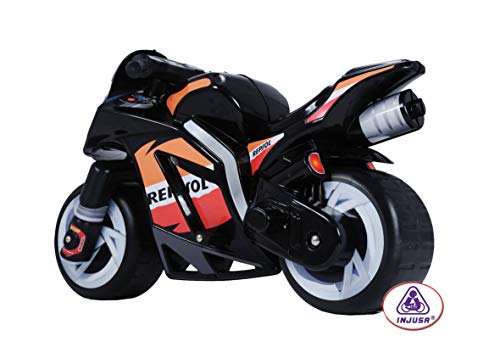 INJUSA- Moto Wind XL Licenciada a Batería de 6V para Niños de 3 Años con Acelerador En Puño, Color Negro, 88.9 x 57.1 x 38.6 (6461)