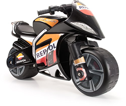 INJUSA- Moto Wind XL Licenciada a Batería de 6V para Niños de 3 Años con Acelerador En Puño, Color Negro, 88.9 x 57.1 x 38.6 (6461)