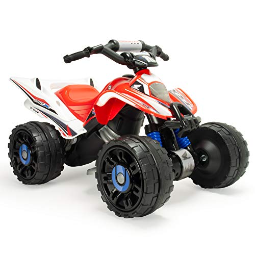 INJUSA – Quad Honda ATV de 12V Licenciado con Cambio de Marchas y Freno Eléctrico Recomendado a niños +2 Años, Color Rojo