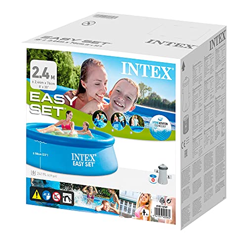 Intex 28112NP - Piscina hinchable intex easy set 2419 l con depuradora