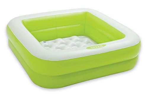 INTEX-57100NP Piscina infantil hinchable cuadrada, colores aleatorios, 86 x 86 x 25 cm, 1 unidad