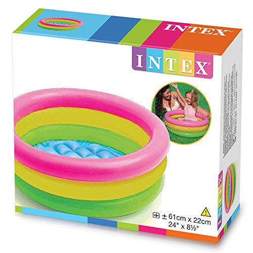 Intex 57107NP - Piscina hinchable 3 aros +base hinchable 61 x 22 cm, 28 l