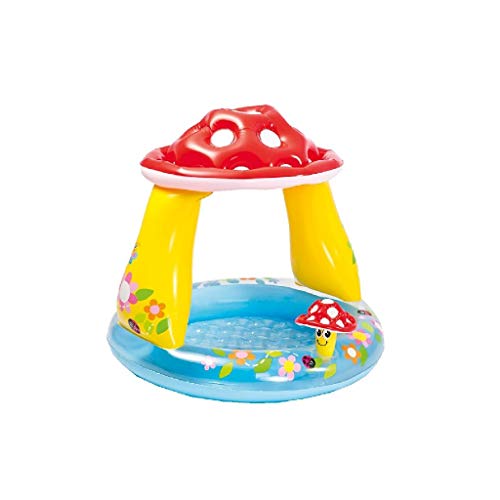 Intex 57114 - Piscina Bebé con Parasol, Multicolor, 102 x 102 x 89 cm