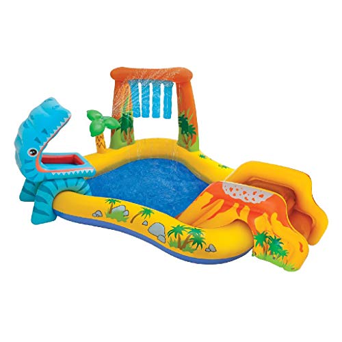 Intex 57444NP - Centro juegos hinchable dinosaurio 249 x 191 x 109 cm, 272 litros