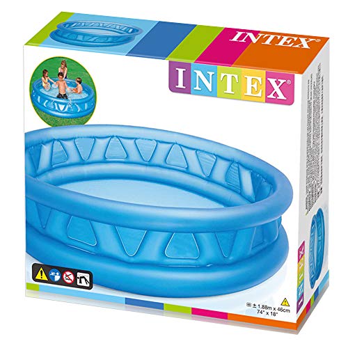 Intex 58431NP - Piscina hinchable de relieve azul 188 x 46 cm, 790 litros