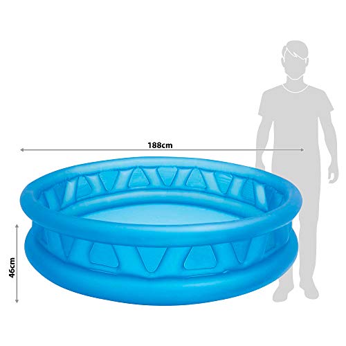 Intex 58431NP - Piscina hinchable de relieve azul 188 x 46 cm, 790 litros