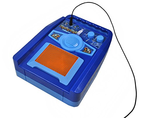 ISO TRADE Juego de Guitarra eléctrica + Amplificador + micrófono con Soporte Azul para niños a Pilas 1554