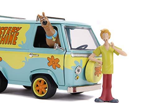 Jada-253255024 Furgoneta Escala 1:24 con Figuras: Scooby Doo y Shaggy Mistery Machine, Multicolor (253255024)