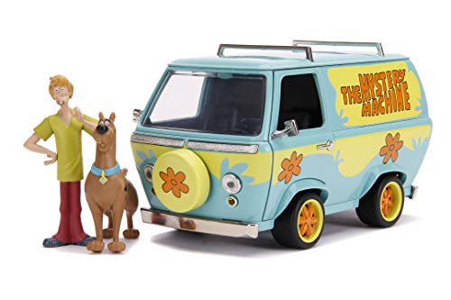 Jada-253255024 Furgoneta Escala 1:24 con Figuras: Scooby Doo y Shaggy Mistery Machine, Multicolor (253255024)