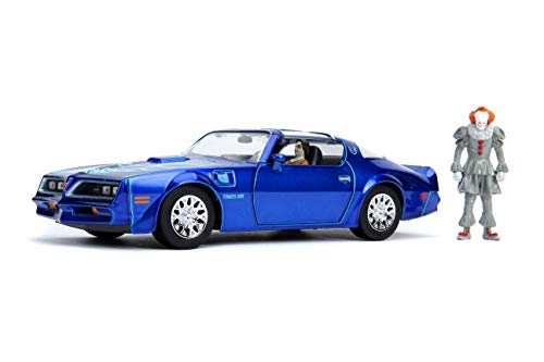 Jada 31118 Hollywood Rides 1:24 Henry Bower's Pontiac Firebird and Pennywise Figura, Azul