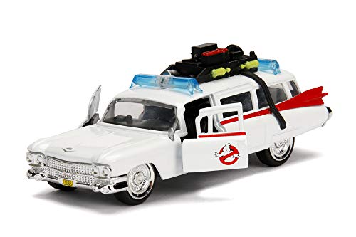 Jada- Cazafantasmas Coche ECTO-1 Metal 1:32 coleccionismo, Color blanco (253232000)