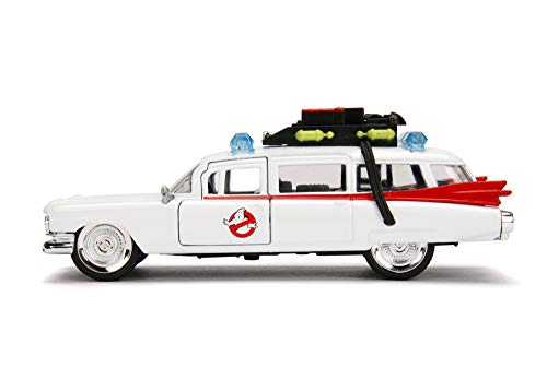 Jada- Cazafantasmas Coche ECTO-1 Metal 1:32 coleccionismo, Color blanco (253232000)