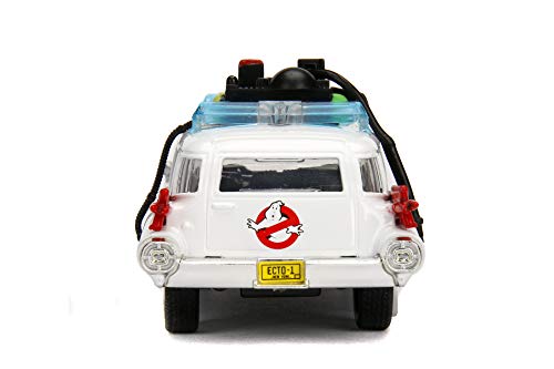 Jada- Cazafantasmas Coche ECTO-1 Metal 1:32 coleccionismo, Color blanco (253232000)