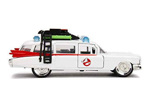 Jada- Cazafantasmas Coche ECTO-1 Metal 1:32 coleccionismo, Color blanco (253232000)