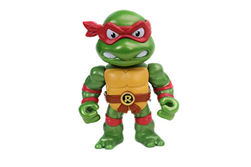 Jada - Figura Raphael de Tortugas Ninja, Articulada, 10 cm, Realizada en Metal Fundido a Presión, 100% Licencia Oficial, Coleccionismo, para Niños a Partir de 8 Años y Adultos