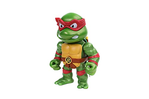 Jada - Figura Raphael de Tortugas Ninja, Articulada, 10 cm, Realizada en Metal Fundido a Presión, 100% Licencia Oficial, Coleccionismo, para Niños a Partir de 8 Años y Adultos