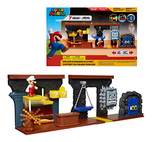 Jakks Pacific Dungeon Brothers Super Mario-playset Mundo fungen, Multicolor, Talla única (85993)