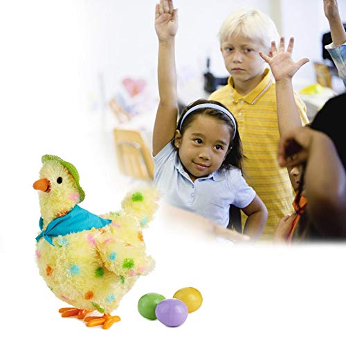 Jayehoze SHEDE Juguete De Gallina Que Pone Huevos Muñeco De Peluche Electrónico Divertido Juguetes De Peluche De Gallina Móvil Musical Regalo para Niños Durable Expert