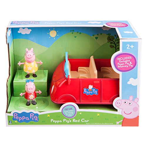 Jazwares 92605 Peppa Wutz Peppa's - Coche de juguete con melodía y sonido, diseño de Peppa y mamá , color/modelo surtido