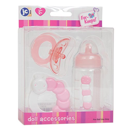 JC TOYS- Accesorios para muñecos bebé, Color Rosa Pastel (81061)