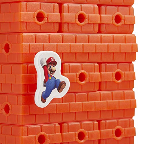 Jenga Juego Super Mario Edition, Juego de Torre apilable de Bloques para Fans de Super Mario, a Partir de 8 años