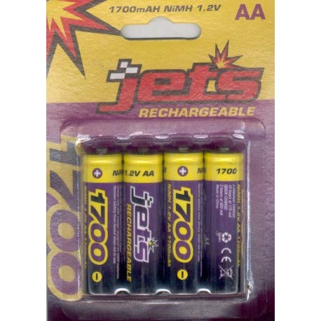 Jets Pilas recargables RC 1700 mha Ni MH 1,2 V AA Paquete de 4 unidades