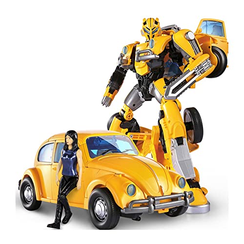 Jetta King Juguetes de Transformers, Modelo de muñeca de Gran tamaño de un niño y una niña transformados en un Robot de automóvil (Beetle Wasp 45cm-Sky Warrior 45cm)