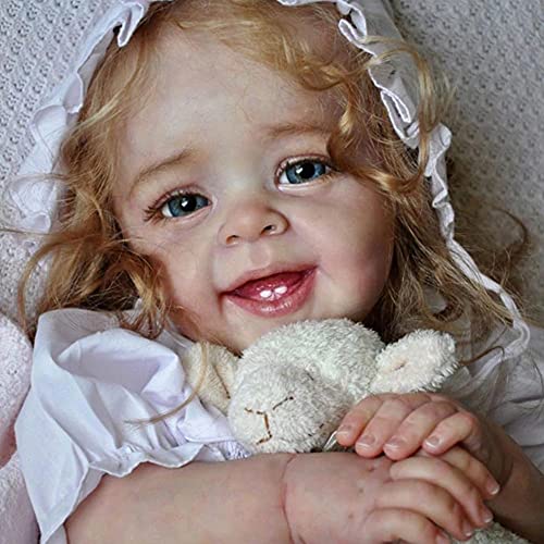 JinYiZhaoMing Reborn Dolls Kit,22 pulgadas, 700G realista recién nacido bebé niña muñeca enraizada ropa suave vinilo silicona muñeca recién nacido