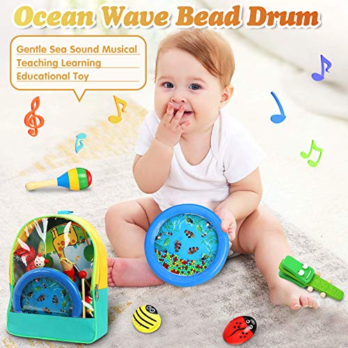 Jojoin 24 Pcs Juguetes Instrumentos Musicales, 12 Tipos de Juguetes de Instrumentos, Instrumentos Musicales Madera, Educativo Musical para Bebés, Regalos para Niños de Navidad y Cumpleaños etc.