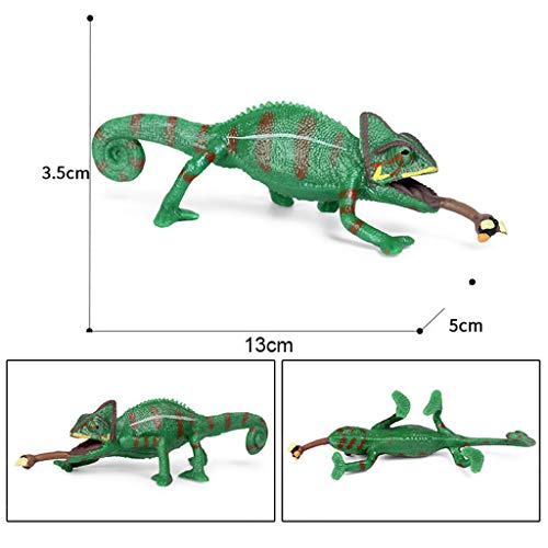 JOKFEICE Figuras de Animales Realista Plástico Camaleón Proyecto de Ciencia, Juguetes educativos de Aprendizaje, Regalo de cumpleaños, decoración para Tarta para niños pequeños