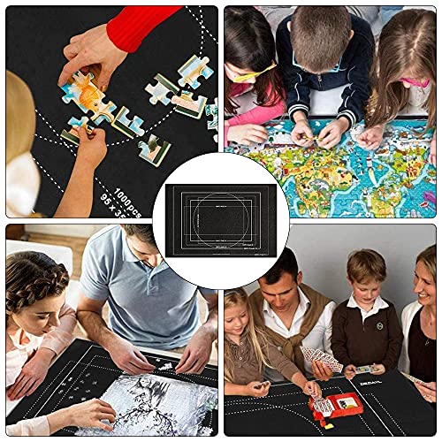 Jooheli Tapete Puzzle 3000 Piezas,Tapete Puzzle Mat Rompecabezas Almacenamiento Rodar,Estera de Rompecabezas Portátil