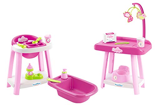 Jouets Ecoiffier 3 en 1 Nursery, 2878, Multicolor